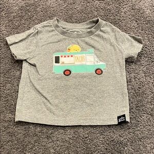 Whistle & Flute 12-18m Gray Tee with Taco Truck Design
